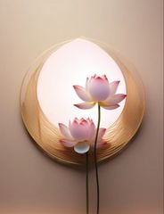 TRANH TREO HÀNH LANG LỐI ĐI - TRANH TREO HOA, HOA SEN - KIỂU TRANH DỌC | MÃ T3D-15193