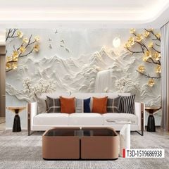 1178 - TRANH DÁN TƯỜNG PHÒNG KHÁCH - TRANH TRANG TRÍ - TRANH DÁN TƯỜNG TIỂU CẢNH - KIỂU TRANH LIỀN KHỔ| MÃ T3D-1519686938