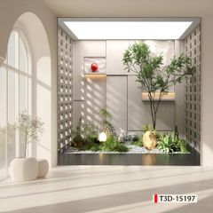 TRANH VẢI DÁN TƯỜNG PHÒNG KHÁCH - TRANH DÁN TƯỜNG - TRANH DÁN 3D-  TRANH VẢI TIỂU CẢNH - TRANH TRANG TRÍ | MÃ: T3D-15197