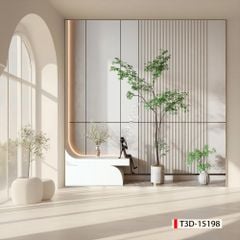 TRANH VẢI DÁN TƯỜNG PHÒNG KHÁCH - TRANH DÁN TƯỜNG - TRANH DÁN 3D-  TRANH VẢI TIỂU CẢNH - TRANH TRANG TRÍ | MÃ: T3D-15198