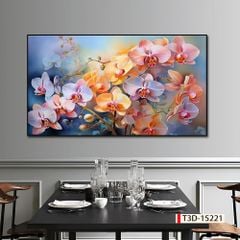 TRANH TREO PHÒNG ĂN, CAFE, NHÀ HÀNG - TRANH TRANG TRÍ - KIỂU TRANH LIỀN KHỔ | MÃ: T3D-15221