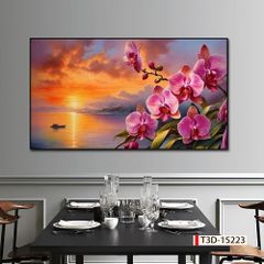 TRANH TREO PHÒNG ĂN, CAFE, NHÀ HÀNG - TRANH TRANG TRÍ - KIỂU TRANH LIỀN KHỔ | MÃ: T3D-15223