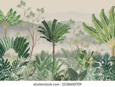 TRANH VẢI DÁN TƯỜNG 3D PHÒNG NGỦ - TRANH DÁN TƯỜNG 3D - TRANH DÁN TROPICAL KHỔ LỚN | MÃ T3D-15297