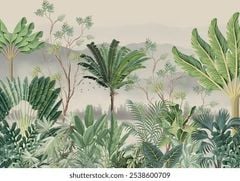 TRANH VẢI DÁN TƯỜNG 3D PHÒNG NGỦ - TRANH DÁN TƯỜNG 3D - TRANH DÁN TROPICAL KHỔ LỚN | MÃ T3D-15297