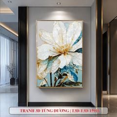 TRANH TREO HÀNH LANG LỐI ĐI - TRANH TREO HOA - KIỂU TRANH DỌC | MÃ T3D-15196