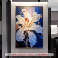 TRANH TREO HÀNH LANG LỐI ĐI - TRANH TREO HOA - KIỂU TRANH DỌC | MÃ T3D-15945
