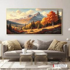 1188 - TRANH TREO PHÒNG KHÁCH - TRANH TRANG TRÍ - TRANH TREO TƯỜNG PHONG CẢNH THIÊN NHIÊN - KIỂU TRANH NGANG | MÃ T3D-16514721
