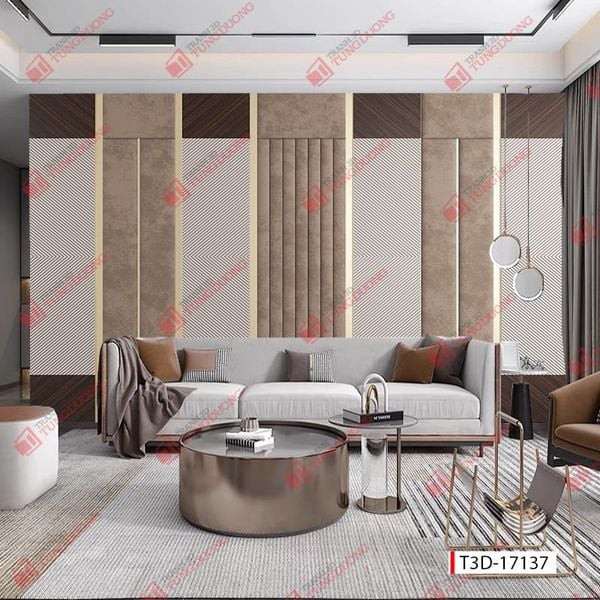 TRANH VẢI DÁN TƯỜNG PHÒNG KHÁCH - TRANH VẢI 3D - TRANH TRANG TRÍ - TRANH DÁN TƯỜNG | MÃ T3D-17137lg