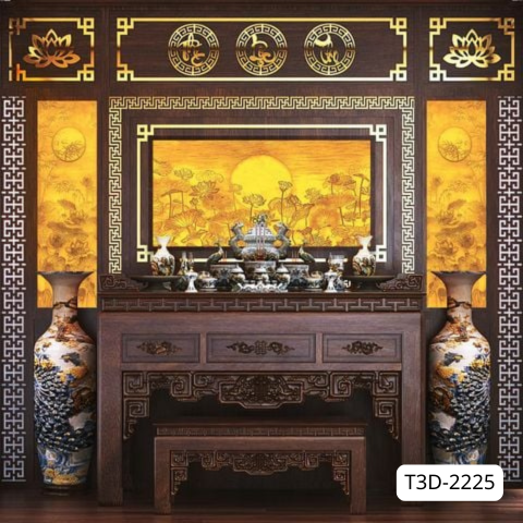 TRANH TREO TƯỜNG - TRANG TRÍ PHÒNG THỜ - CHỦ ĐỀ TRANH TRÚC CHỈ ĐƠN NGANG - KHỔ LỚN