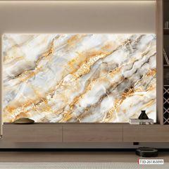 TẤM ỐP TƯỜNG PVC - VÁCH TRANG TRÍ - TẤM ỐP TRANG TRÍ PHÒNG KHÁCH, VÁCH TIVI - TẤM ỐP VÂN ĐÁ CẨM THẠCH | MÃ T3D-261363099