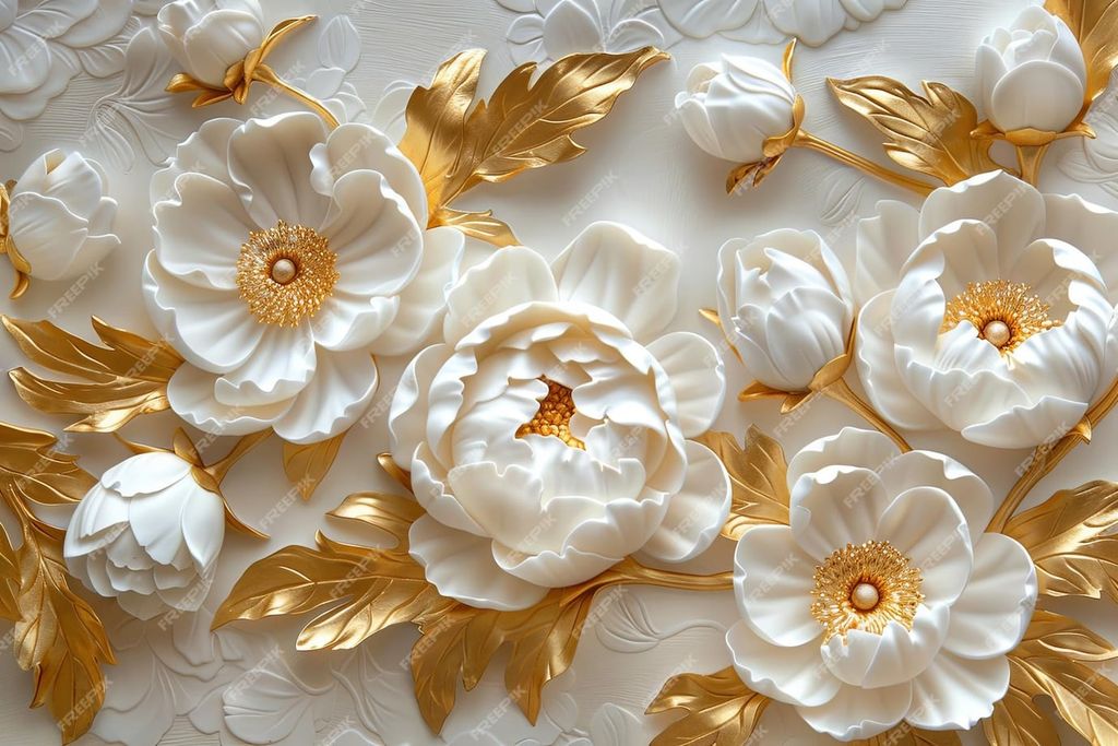 1375 - TRANH VẢI DÁN TƯỜNG PHÒNG KHÁCH - TRANH VẢI HOA 3D - TRANH TRANG TRÍ | MÃ T3D-332802603