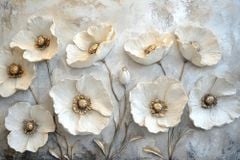 1378 - TRANH VẢI DÁN TƯỜNG PHÒNG KHÁCH - TRANH VẢI HOA 3D - TRANH TRANG TRÍ | MÃ T3D-333627182