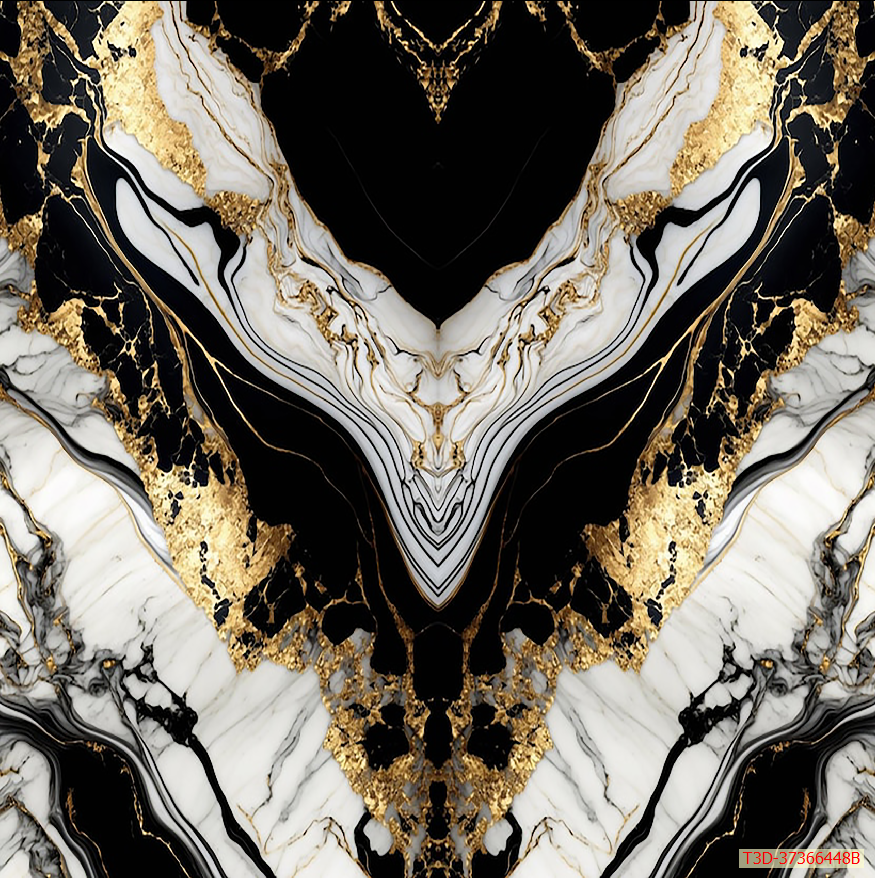 1097 - TẤM ỐP TƯỜNG PVC - VÁCH TRANG TRÍ - TẤM ỐP TRANG TRÍ PHÒNG KHÁCH, VÁCH TIVI - TẤM ỐP VÂN ĐÁ ĐỐI XỨNG | MÃ T3D-37366448B