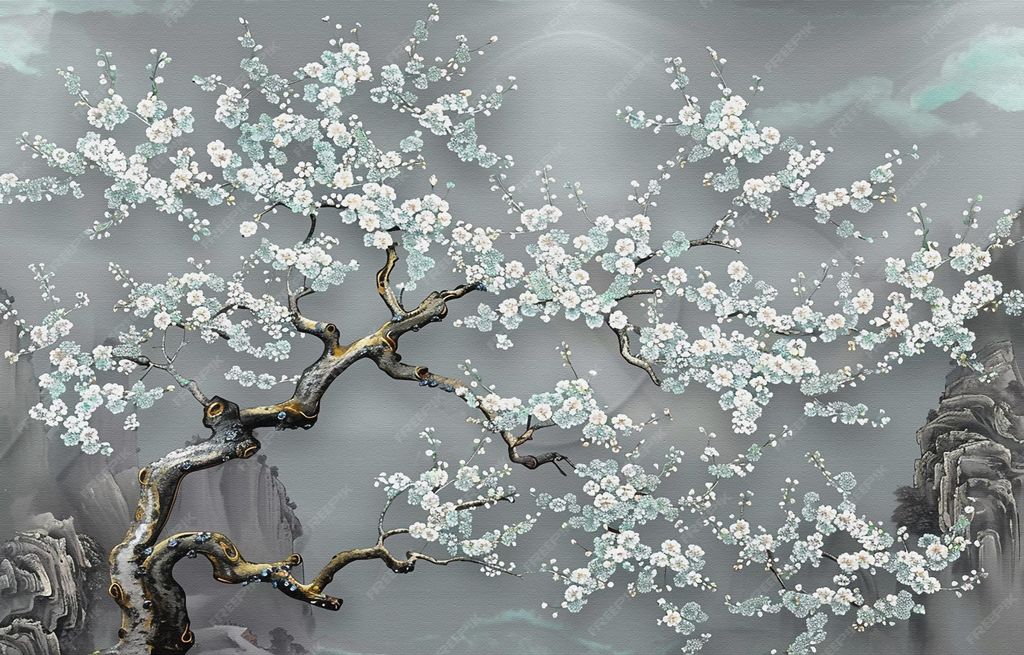 TRANH VẢI DÁN TƯỜNG PHÒNG KHÁCH - TRANH VẢI HOA 3D - TRANH TRANG TRÍ | MÃ T3D-404481729