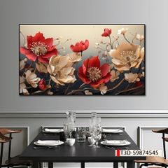 TRANH TREO PHÒNG ĂN, CAFE, NHÀ HÀNG - TRANH TRANG TRÍ - KIỂU TRANH LIỀN KHỔ | MÃ T3D-59874545