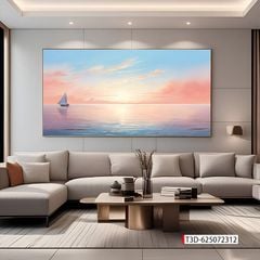 TRANH TREO PHÒNG KHÁCH - TRANH TRANG TRÍ - TRANH TREO THUẬN BUỒM XUÔI GIÓ - KIỂU TRANH NGANG | MÃ T3D-625072312