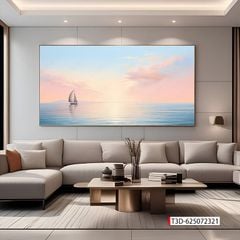 TRANH TREO PHÒNG KHÁCH - TRANH TRANG TRÍ - TRANH TREO THUẬN BUỒM XUÔI GIÓ - KIỂU TRANH NGANG | MÃ T3D-625072321
