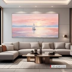 TRANH TREO PHÒNG KHÁCH - TRANH TRANG TRÍ - TRANH TREO THUẬN BUỒM XUÔI GIÓ - KIỂU TRANH NGANG | MÃ T3D-625072332
