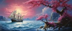 TRANH TREO PHÒNG KHÁCH - TRANH TRANG TRÍ - TRANH TREO THUẬN BUỒM XUÔI GIÓ - KIỂU TRANH NGANG | MÃ T3D-668258174