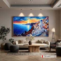 TRANH TREO PHÒNG KHÁCH HIỆN ĐẠI - TRANH TRANG TRÍ - TRANH TREO TƯỜNG PHONG CẢNH CHÂU ÂU - KIỂU TRANH LIỀN KHỔ | MÃ: T3D-669711725