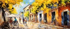 TRANH TREO PHÒNG KHÁCH HIỆN ĐẠI - TRANH TRANG TRÍ - TRANH TREO TƯỜNG PHONG CẢNH CHÂU ÂU - KIỂU TRANH LIỀN KHỔ | MÃ: T3D-673451405