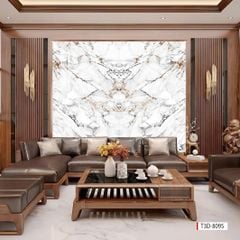 TẤM ỐP TƯỜNG PVC - TRANH ỐP TƯỜNG - VÁCH TRANG TRÍ - TẤM ỐP TRANG TRÍ PHÒNG KHÁCH, VÁCH TIVI - TẤM ỐP VÂN ĐÁ ĐỐI XỨNG | MÃ T3D-8095