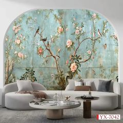 1252 - TRANH VẢI DÁN TƯỜNG PHÒNG KHÁCH - TRANH VẢI INDOCHINE - TRANH TRANG TRÍ | MÃ T3D-832700787