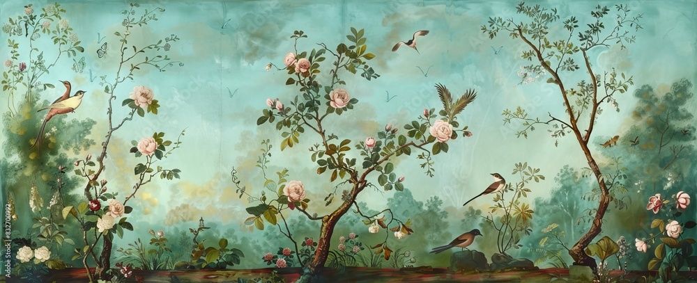 1253 - TRANH VẢI DÁN TƯỜNG PHÒNG KHÁCH - TRANH VẢI INDOCHINE - TRANH TRANG TRÍ | MÃ T3D-832700992