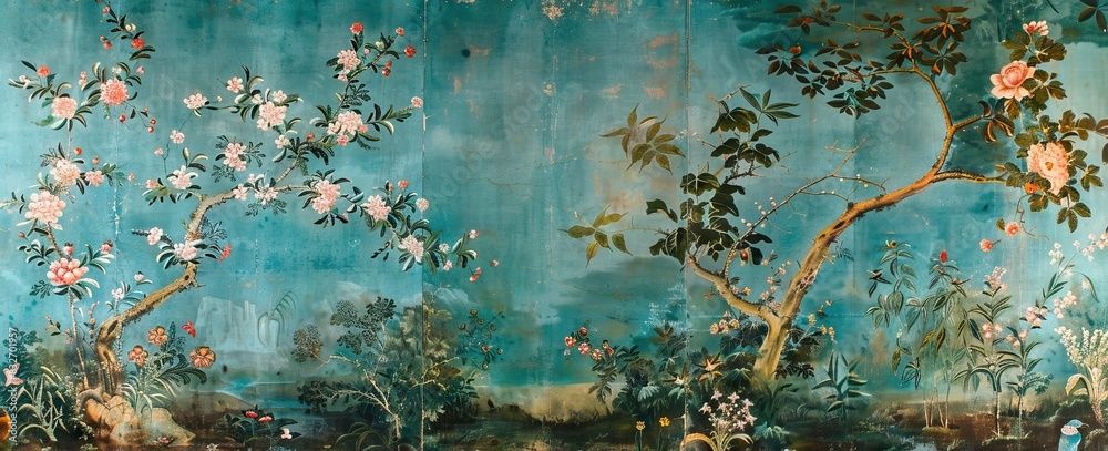 1255 - TRANH VẢI DÁN TƯỜNG PHÒNG KHÁCH - TRANH VẢI INDOCHINE - TRANH TRANG TRÍ | MÃ T3D-832701957