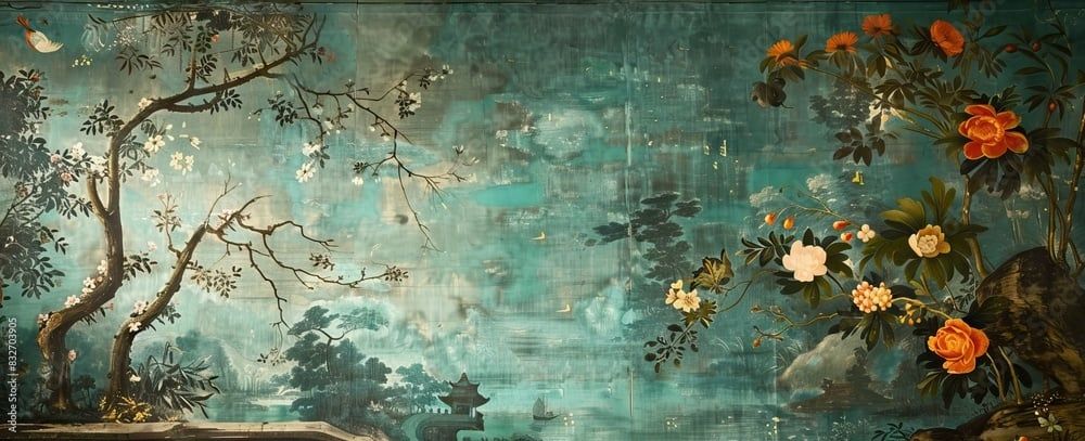 TRANH VẢI DÁN TƯỜNG PHÒNG KHÁCH - TRANH VẢI HOA 3D - TRANH TRANG TRÍ | MÃ T3D-832703905