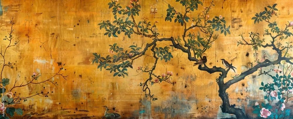 TRANH VẢI DÁN TƯỜNG PHÒNG KHÁCH - TRANH VẢI HOA 3D - TRANH TRANG TRÍ | MÃ T3D-832703932