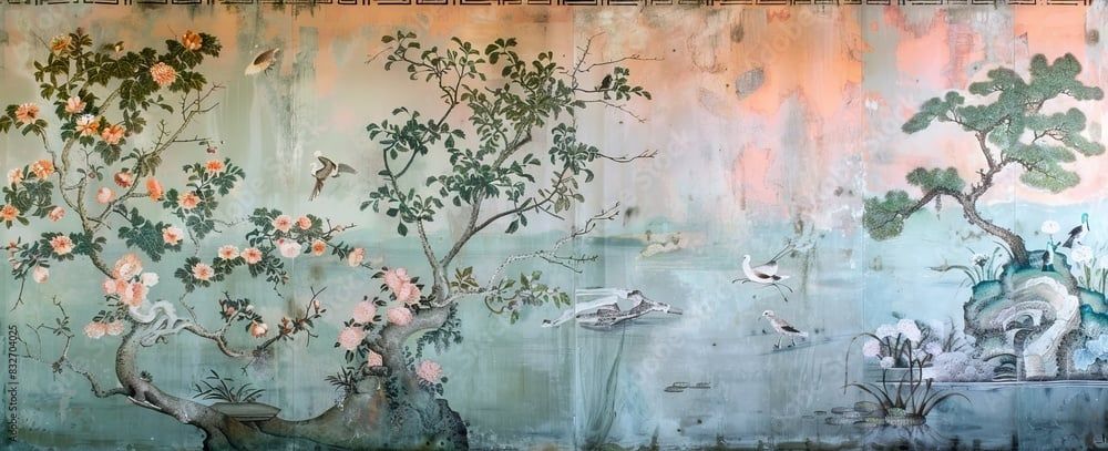 TRANH VẢI DÁN TƯỜNG PHÒNG KHÁCH - TRANH VẢI HOA 3D - TRANH TRANG TRÍ | MÃ T3D-832704025