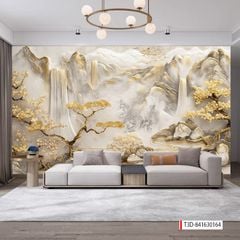 1324 - TRANH VẢI DÁN TƯỜNG PHÒNG KHÁCH - TRANH VẢI TIỂU CẢNH - TRANH TRANG TRÍ | MÃ T3D-841630164