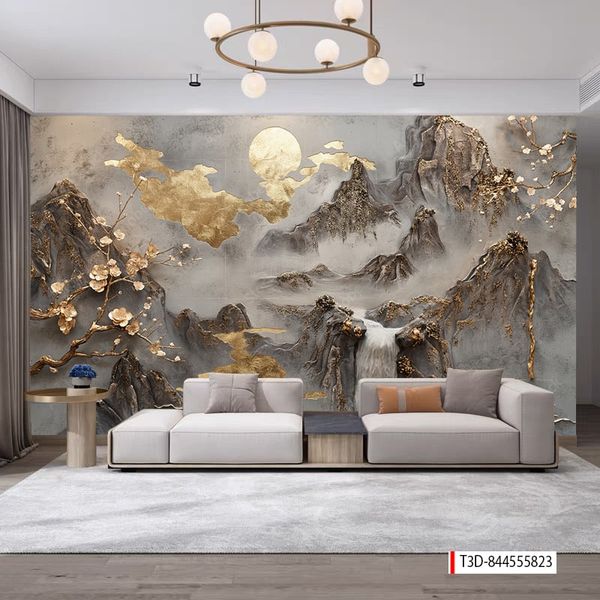 1326 - TRANH VẢI DÁN TƯỜNG PHÒNG KHÁCH - TRANH VẢI TIỂU CẢNH - TRANH TRANG TRÍ | MÃ T3D-844555823