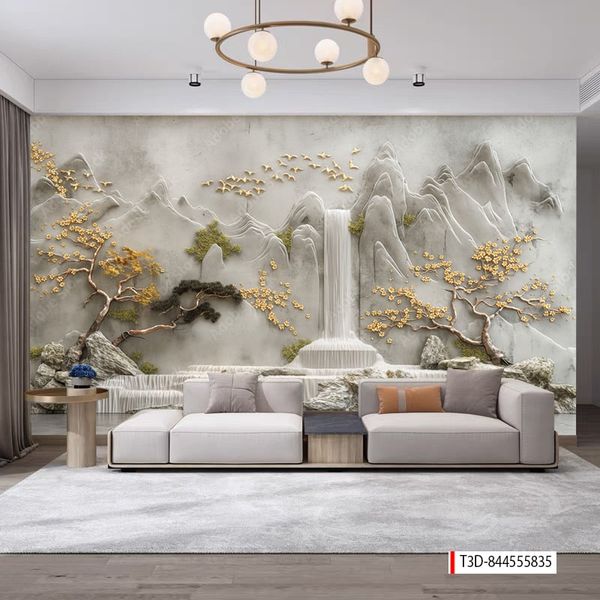 1327 - TRANH VẢI DÁN TƯỜNG PHÒNG KHÁCH - TRANH VẢI TIỂU CẢNH - TRANH TRANG TRÍ | MÃ T3D-844555835