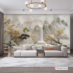 1327 - TRANH VẢI DÁN TƯỜNG PHÒNG KHÁCH - TRANH VẢI TIỂU CẢNH - TRANH TRANG TRÍ | MÃ T3D-844555835