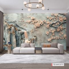 1330 - TRANH VẢI DÁN TƯỜNG PHÒNG KHÁCH - TRANH VẢI TIỂU CẢNH - TRANH TRANG TRÍ | MÃ T3D-844556155