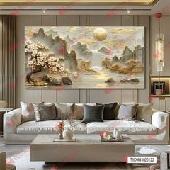 TRANH TREO PHÒNG KHÁCH - TRANH TRANG TRÍ - TRANH TREO TƯỜNG PHONG CẢNH THIÊN NHIÊN - KIỂU TRANH NGANG | MÃ T3D-845019805