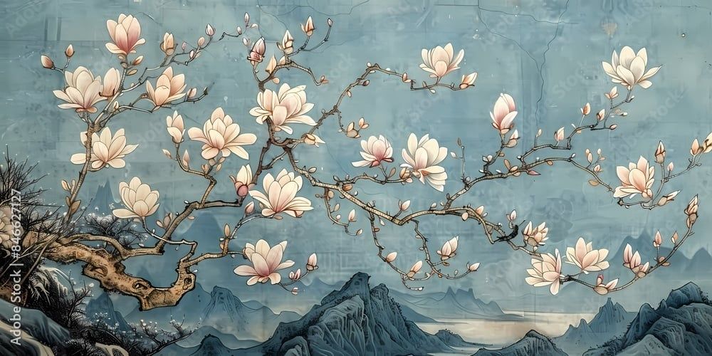 TRANH VẢI DÁN TƯỜNG PHÒNG KHÁCH - TRANH VẢI HOA 3D - TRANH TRANG TRÍ | MÃ T3D-846627127