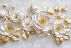 TRANH VẢI DÁN TƯỜNG PHÒNG KHÁCH - TRANH VẢI HOA 3D - TRANH TRANG TRÍ | MÃ T3D-938303043