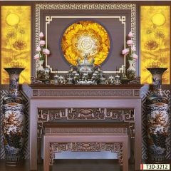TRANH TREO TƯỜNG - TRANG TRÍ PHÒNG THỜ - CHỦ ĐỀ TRANH TRÚC CHỈ TRÒN