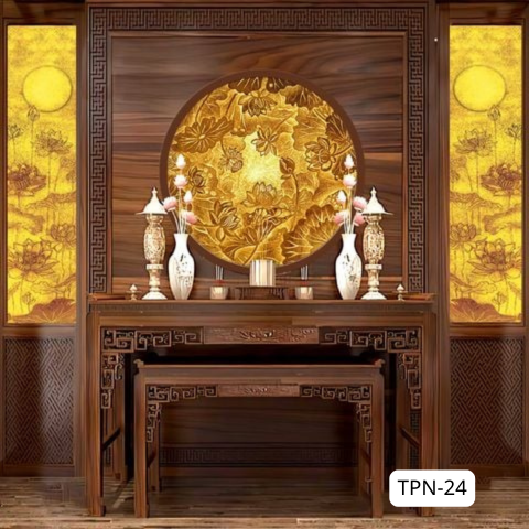 TRANH TREO TƯỜNG - TRANG TRÍ PHÒNG THỜ - CHỦ ĐỀ TRANH TRÚC CHỈ TRÒN