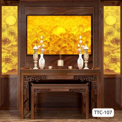 TRANH TREO TƯỜNG - TRANG TRÍ PHÒNG THỜ - CHỦ ĐỀ TRANH TRÚC CHỈ ĐƠN NGANG - KHỔ LỚN