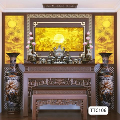 TRANH TREO TƯỜNG - TRANG TRÍ PHÒNG THỜ - CHỦ ĐỀ TRANH TRÚC CHỈ ĐƠN NGANG - KHỔ LỚN