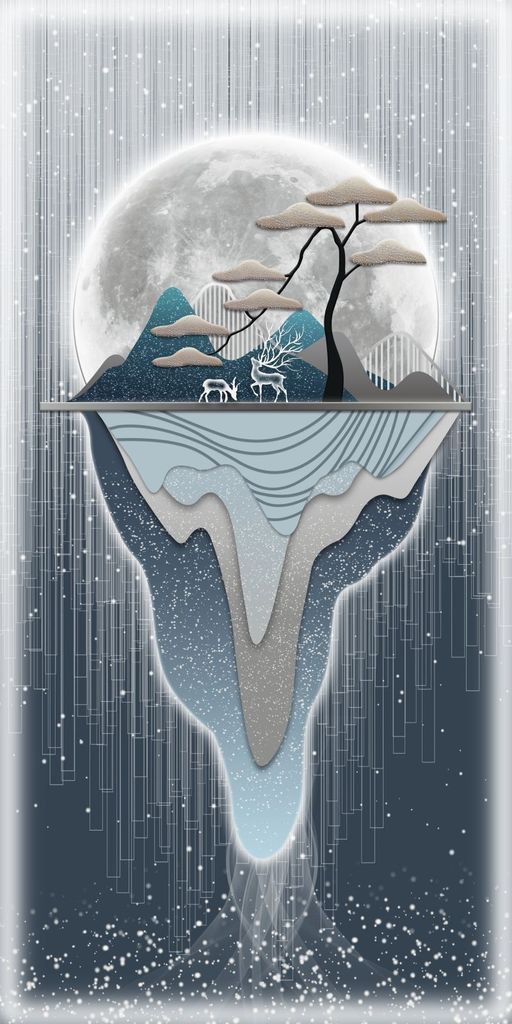 1140 - TRANH TREO HÀNH LANG LỐI ĐI - TRANH TRANG TRÍ - TRANH TREO TƯỜNG HƯƠU TÀI LỘC - KIỂU TRANH DỌC | MÃ XG-7013