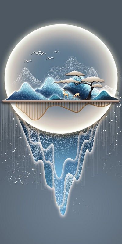 1143 - TRANH TREO HÀNH LANG LỐI ĐI - TRANH TRANG TRÍ - TRANH TREO TƯỜNG HƯƠU TÀI LỘC - KIỂU TRANH DỌC | MÃ XG-7018