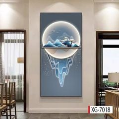 1143 - TRANH TREO HÀNH LANG LỐI ĐI - TRANH TRANG TRÍ - TRANH TREO TƯỜNG HƯƠU TÀI LỘC - KIỂU TRANH DỌC | MÃ XG-7018