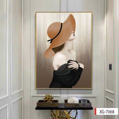 1103 - TRANH TREO HÀNH LANG LỐI ĐI - TRANH TRANG TRÍ - TRANH TREO TƯỜNG CÔ GÁI - KIỂU TRANH DỌC | MÃ XG-7068