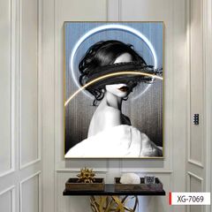 1104 - TRANH TREO HÀNH LANG LỐI ĐI - TRANH TRANG TRÍ - TRANH TREO TƯỜNG CÔ GÁI - KIỂU TRANH DỌC | MÃ XG-7069