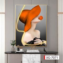 1106 - TRANH TREO HÀNH LANG LỐI ĐI - TRANH TRANG TRÍ - TRANH TREO TƯỜNG CÔ GÁI - KIỂU TRANH DỌC | MÃ XG-7071